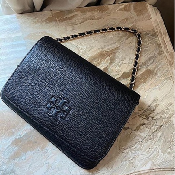 Tory Burch Cross Body Black with Tag Leather Clutch - Picture 12 of 13